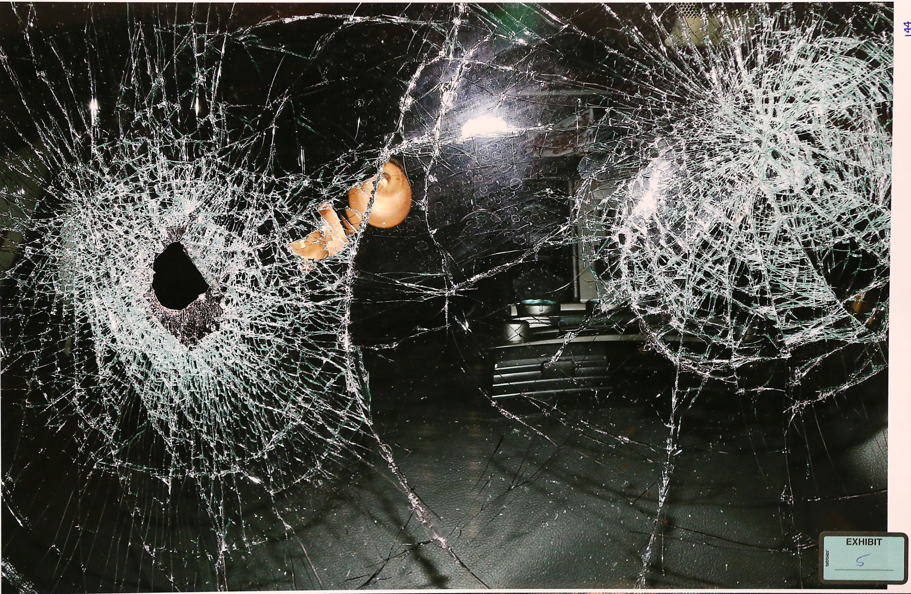 Damaged windshield